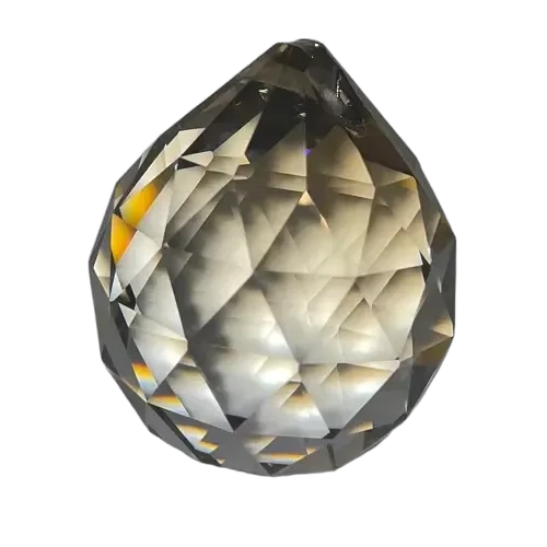 Esfera de Cristal K9 Star Âmbar 30mm